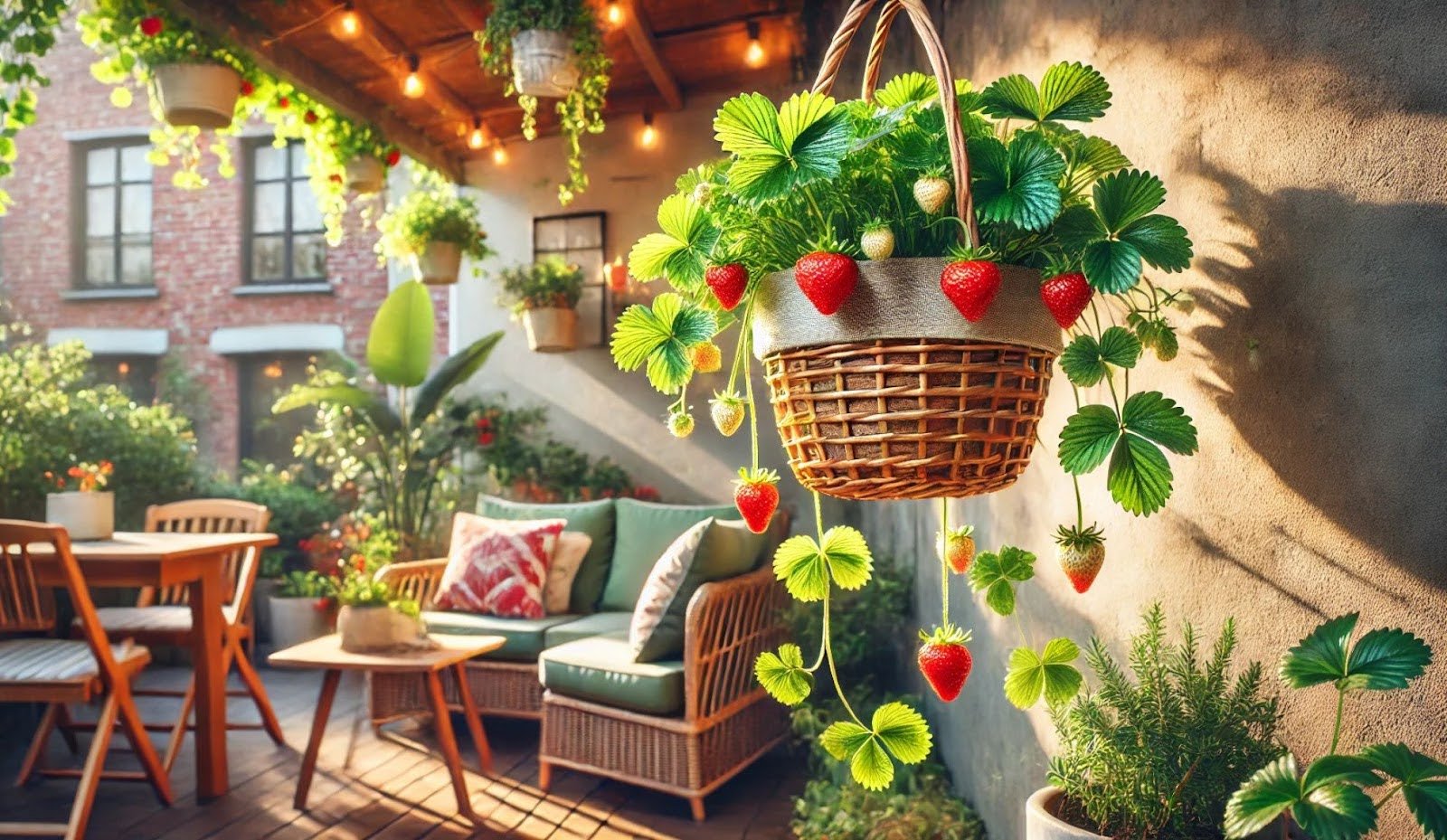 Hanging strawberry planter