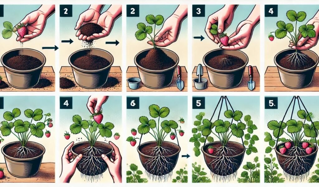 How to Plant Strawberries in Hanging Planters