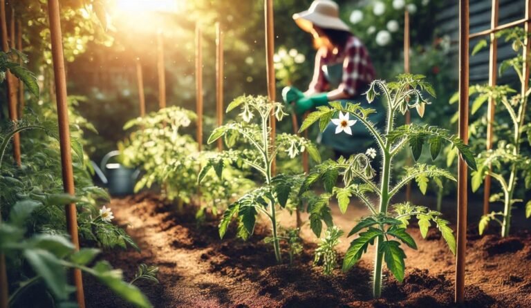 Tomato plants with flowers but no fruit