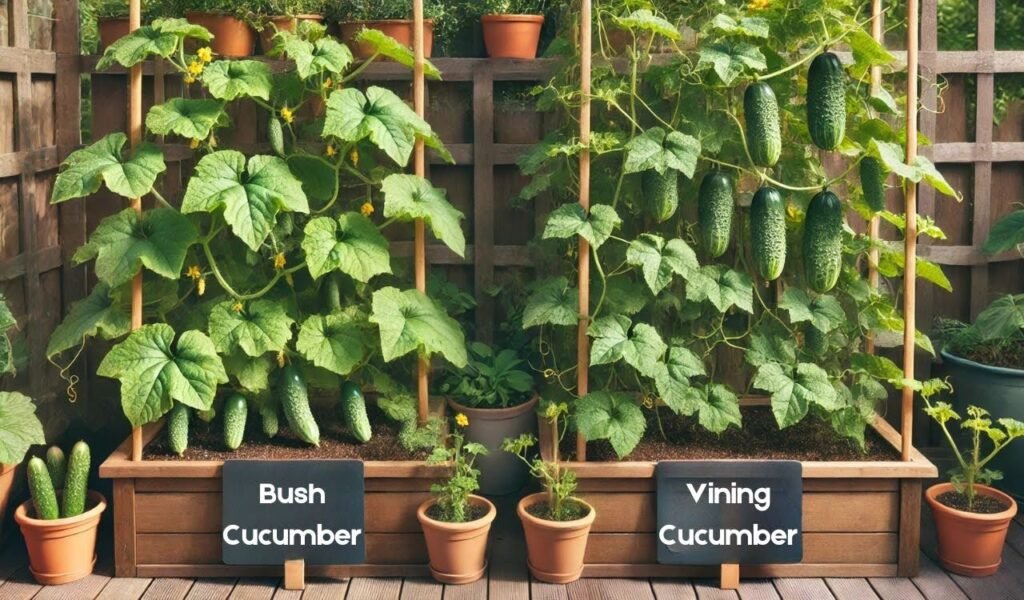 Bush Cucumbers vs. Vining Cucumbers