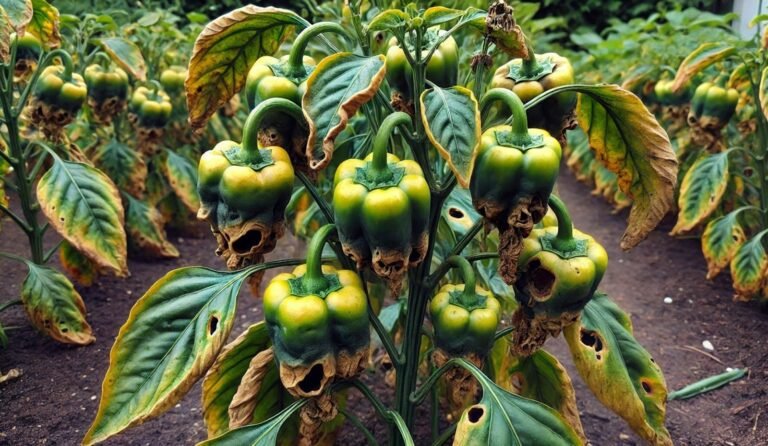 Calcium deficiency in pepper plants