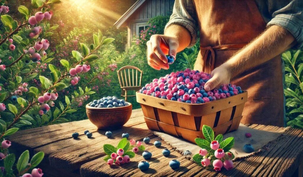 Harvesting and Storing Pink Lemonade Blueberries
