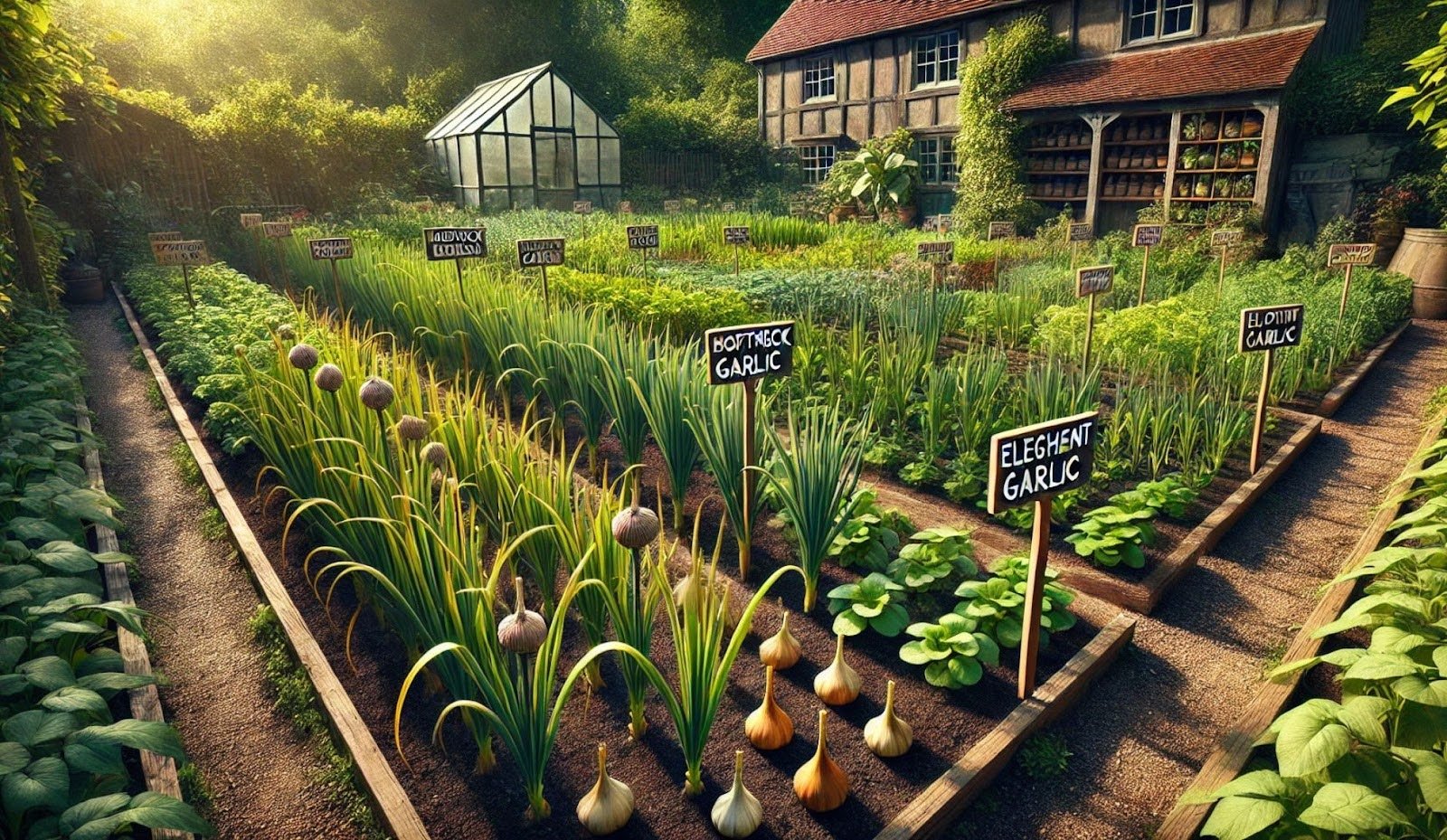 Types of garlic plants