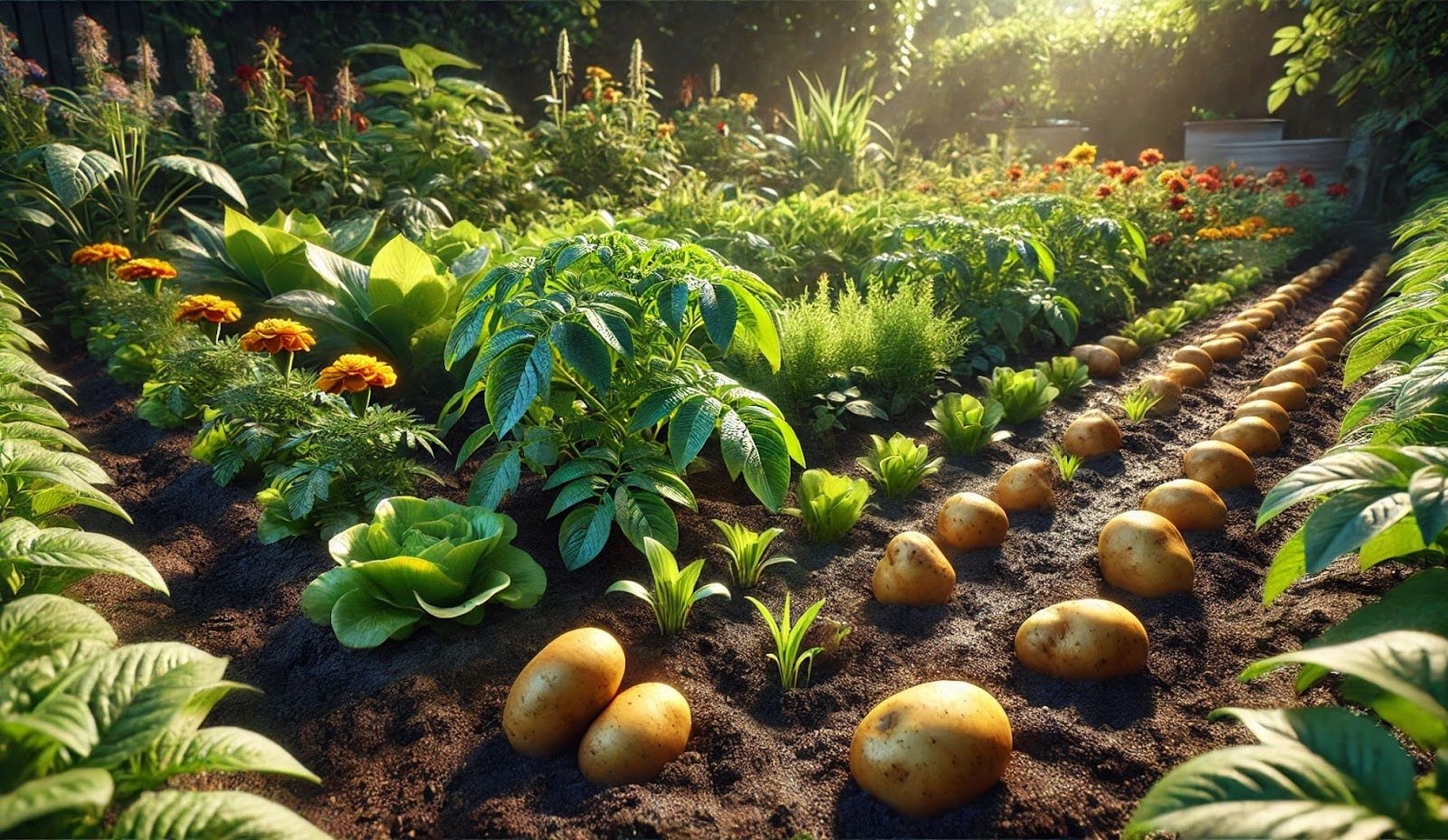 What can you plant with potatoes