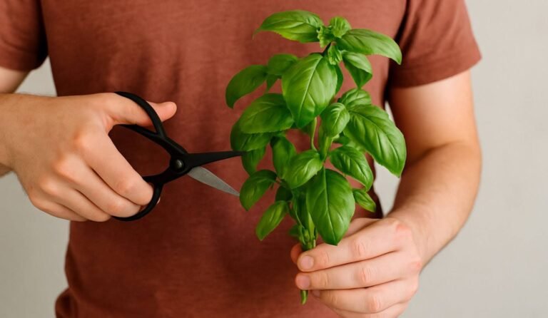 How to trim a basil plant